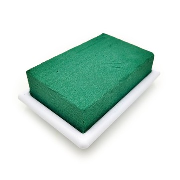 Table Deco MINI - białe - gąbka florystyczna z podstawką - mokra