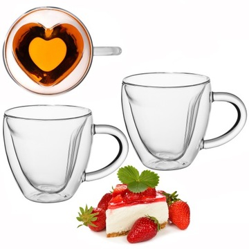 SZKLANKI TERMICZNE KUBKI DO KAWY LATTE HERBATY ZESTAW 2 szt.