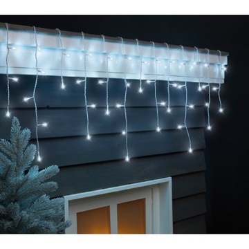 SOPLE ZEWNĘTRZNE 100 LED LAMPKI+FLASH ZIMNE IP44