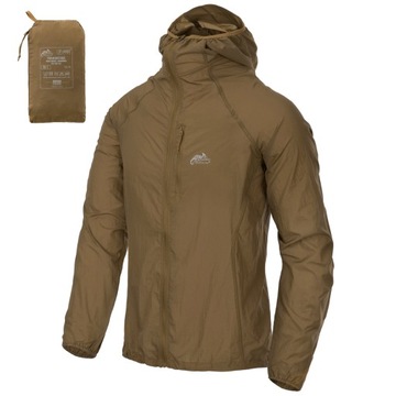 KURTKA MĘSKA WIATRÓWKA Z KAPTUREM TRAMONTANE WINDPACK SKŁADANA Coyote