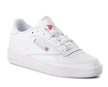 REEBOK CLUB C 85 BUTY SPORTOWE DAMSKIE BIAŁE SKÓRZANE 37.5 3L9G12*