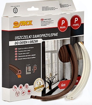 USZCZELKA USZCZELKI OKIEN DRZWI PROFIL P BRĄZOWA