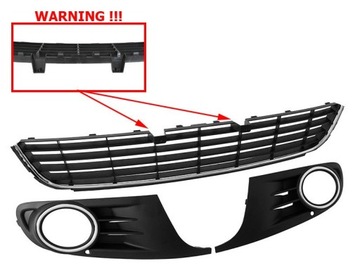 Решетка бампера VW GOLF VI MK6 GRID, хром, L+R+Ś