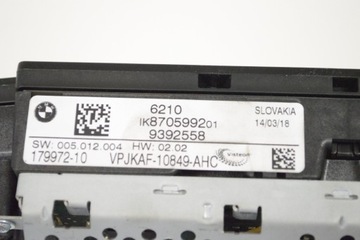 BMW 7 G11 2015 LHD TACHOMETR SADA INDIKÁTOR 9392558