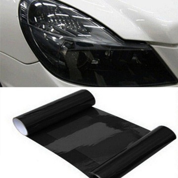 САМОКЛЕЯЩАЯСЯ ПЛЕНКА ДЛЯ ЗАТЕМЛЯЮЩИХ ЛАМП, ТЕМНО-ЧЕРНАЯ 30 х 200см + РАКЛА