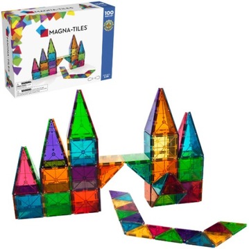 MAGNA-TILES МАГНИТНЫЕ БЛОКИ CLASSIC 100 шт Строительные магниты