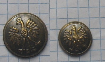 guziki mundurowe 1939 mosiądzowane duże lub małe