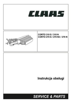 Claas Corto 270, 310 N/S - instrukcja obsługi PL