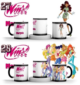 ВОЛШЕБНАЯ КРУЖКА WINX CLUB + ИМЯ + КАРТОН