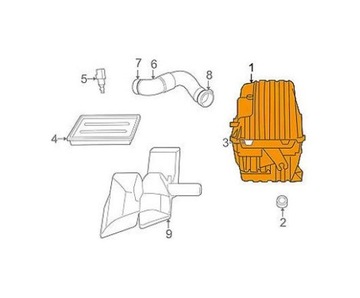 POUZDRO FILTRU VZDUCHU DODGE JOURNEY 08-