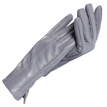 White leather women's gloves, Genuine Leather, cotton lining warm, Fashion