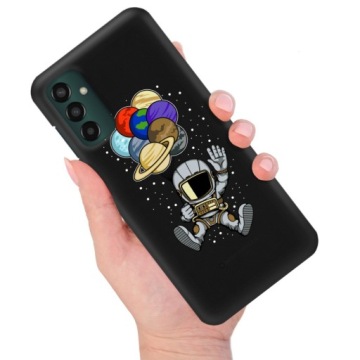 Pouzdro Matné Černé pro Samsung M13 4G Vesmír Vzory