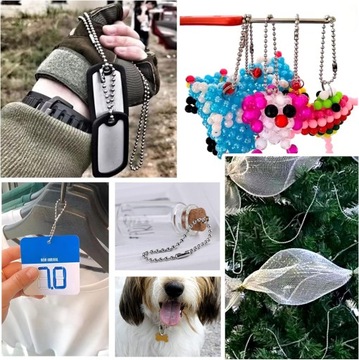 шариковая цепочка, серебро, нержавеющая сталь, комплект 4,5 мм, диаметр 4,5 мм