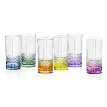 RCR BRILLANTE COLOR SZKLANKI 370ML LONG DRINK 6SZT