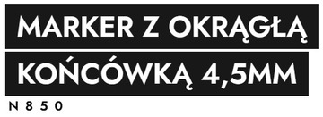 PENTEL Marker Permanentny Czarny Wodoodporny ZESTAW 10 Sztuk N850