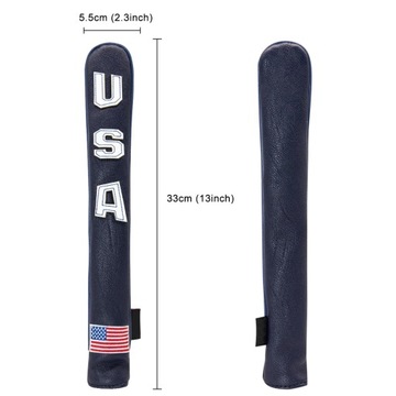 Выравнивание для гольфа из ПУ, держатель для сумки с вышивкой,