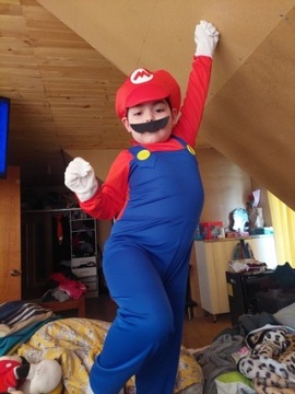 STRÓJ KOSTIUM 4w1 FILMOWY SUPER MARIO BROS 98/110 ( S ) balovelove