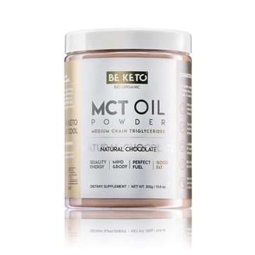 BeKeto Olej MCT w proszku naturalna czekolada 300g