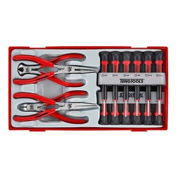 TENG TOOLS ZESTAW 12 WKRĘTAKÓW I 4 SZCZYPIEC TTMI16 104450101