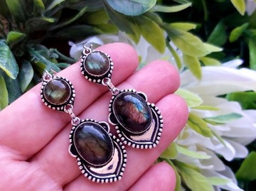 Kolczyki _ Labradoryt _ Indie _ handmade _ 58