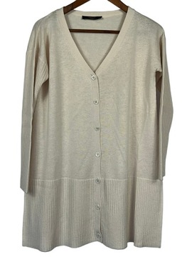 Max Mara WEEKEND Kremowy CARDIGAN WEŁNA SILK-L