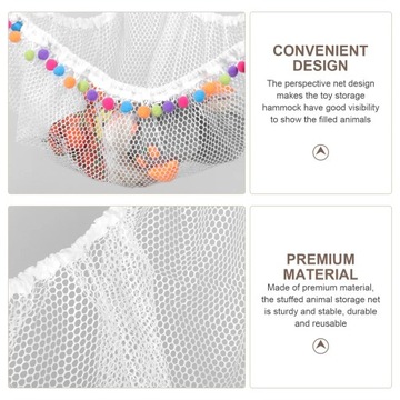 Гигантский гамак с мягкими игрушками для хранения игрушек