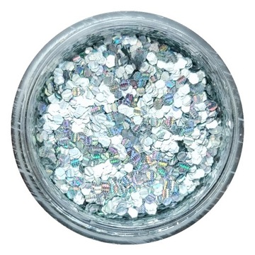 Płatki aluminiowe mieniąca do zdobienia paznokci w słoiczku 3ml