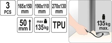 НАБОР МОНТАЖНЫХ ПОДУШЕК 3 ШТ.