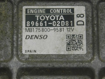 89661-02D81 MB175800-9581 ŘÍZENÍ MOTORU TOYOTA AURIS I
