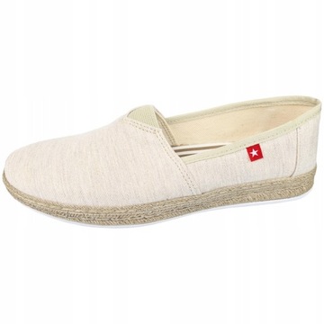 Espadryle damskie Big Star beżowe tenisówki wsuwane FF276026 37