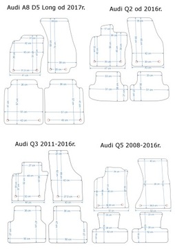 Aldos-Черные велюровые/серебристые автомобильные коврики для ВАШЕГО AUDI + нашивка