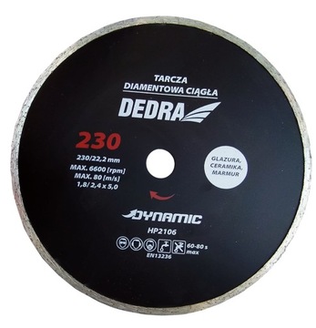 Tarcza diamentowa ciągła Dynamic 230/22,2mm do cię
