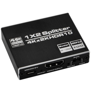 РАЗВЕТВИТЕЛЬ HDMI 2.0 ULTRAHD РАЗВЕТВИТЕЛЬ 1x2 HDCP 2.2