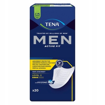 Wkłady anatomiczne TENA Men Medium Level 2 20 szt.