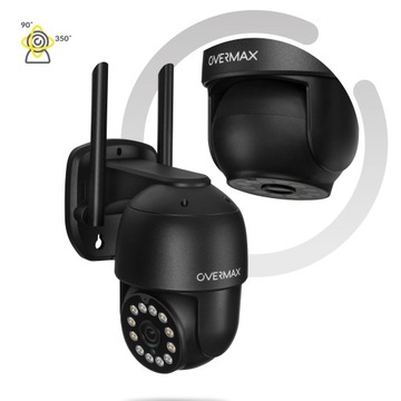 НАРУЖНАЯ ВРАЩАЮЩАЯСЯ КАМЕРА ULTRA HD WIFI 4MPx 4x ZOOM 2.5K PTZ IP66 ЧЕРНАЯ