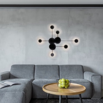 ЧЕРНЫЙ СВЕТОДИОДНЫЙ НАСТЕННЫЙ СВЕТИЛЬНИК RABALUX AMADEO 1X21W