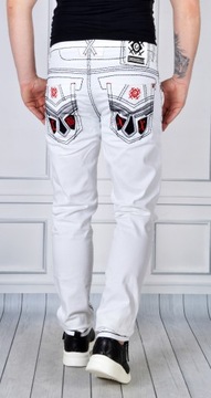 Džínsy Cipo Baxx Pánske džínsové nohavice Vyšívané Hrubá niť Kontrast