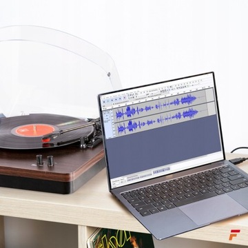Проигрыватель с динамиками Fenton BT USB RCA + винил