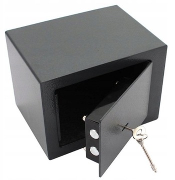 Sejf mechaniczny na klucz 23x17x17 cm Solidny 4.0