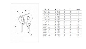 Т-образный зажим 1 1/4 x 3/4 дюйма
