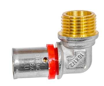 ПРЕССОВАННЫЙ PEX ALUPEX FI 16x1/2 НЕСКОЛЬКО КОЛЕНО ПРОЧНАЯ ЛАТУНЬ АЛМАЗ