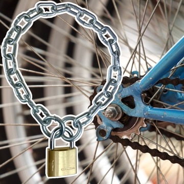Цепочка для велосипедных ворот 6мм-0,5м с латунным замком