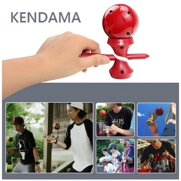 KENDAMA DREWNIANA JAPOŃSKA GRA ZRĘCZNOŚCIOWA BLACK