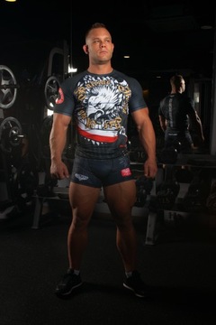 BELTOR KRÓTKIE MĘSKIE SPODENKI KOMPRESYJNE POLSKA GRANATOWE ROZMIAR L