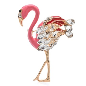 Beauty Flamingo Bird Broszki Przypinki dla kobiet