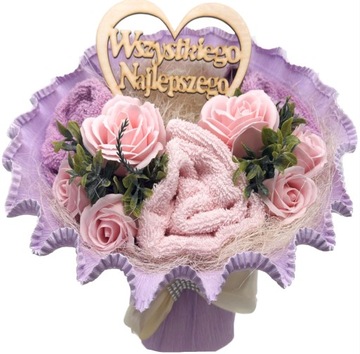 Piękny bukiet ręczników Prezent na Rocznicę ślubu