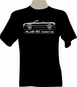 KOSZULKA T-shirt z nadrukiem fana audi 80 cabrio