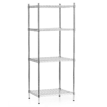 REGAŁ MAGAZYNOWY ZE STALI CHROMOWANEJ SKŁADANY 61X61X180 FORGAST FG15135