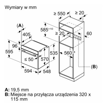 BOSCH HRA574BB0 духовка 71л 60см LED
