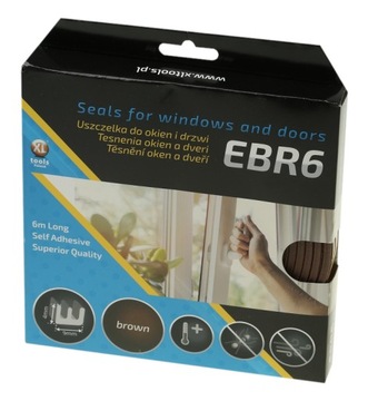 USZCZELKA GUMOWA SAMOPRZYLEPNA TYP E BRĄZOWA 6 m